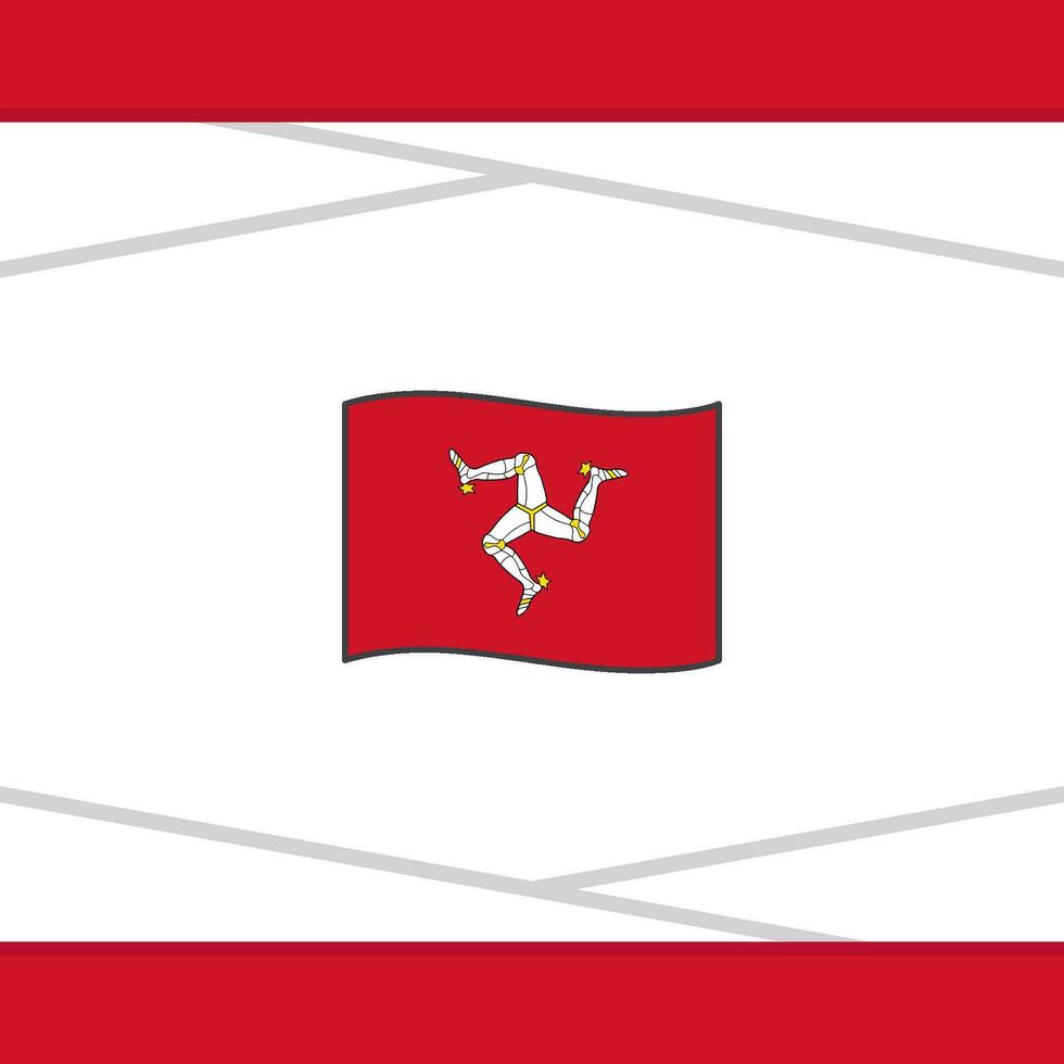 eiland van Mens vlag abstract achtergrond ontwerp sjabloon. eiland van Mens onafhankelijkheid dag banier sociaal media na. eiland van Mens vector