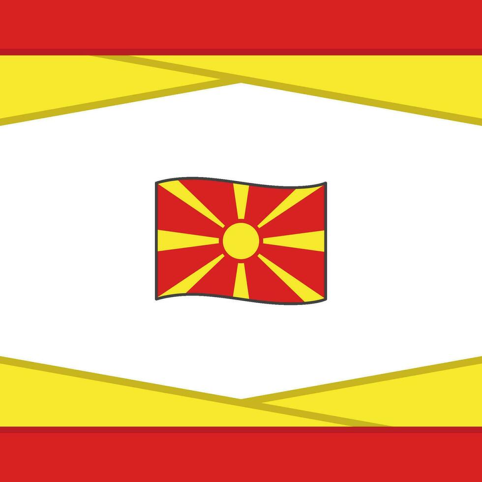 noorden Macedonië vlag abstract achtergrond ontwerp sjabloon. noorden Macedonië onafhankelijkheid dag banier sociaal media na. noorden Macedonië vector