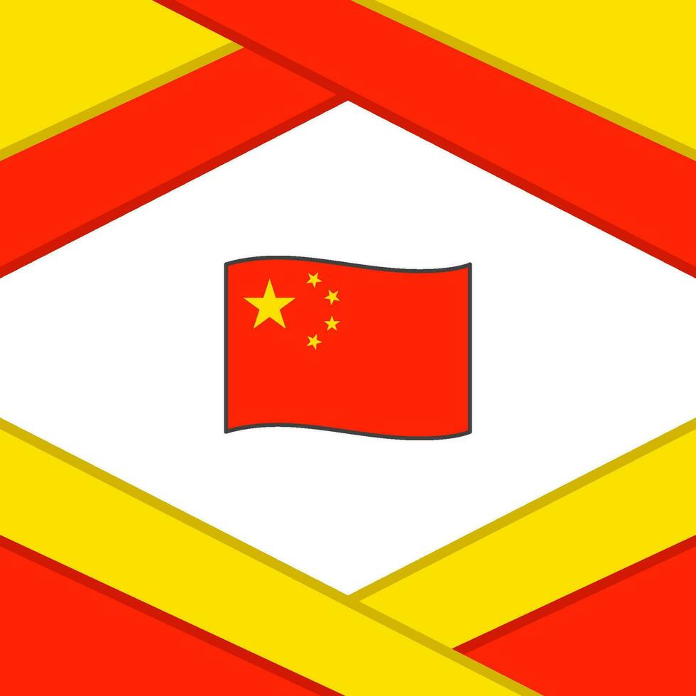 China vlag abstract achtergrond ontwerp sjabloon. China onafhankelijkheid dag banier sociaal media na. China sjabloon vector