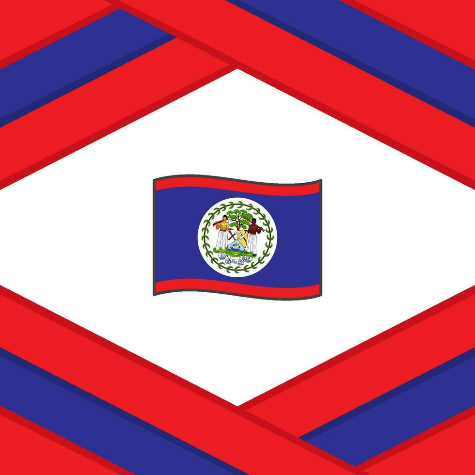 Belize vlag abstract achtergrond ontwerp sjabloon. Belize onafhankelijkheid dag banier sociaal media na. Belize sjabloon vector