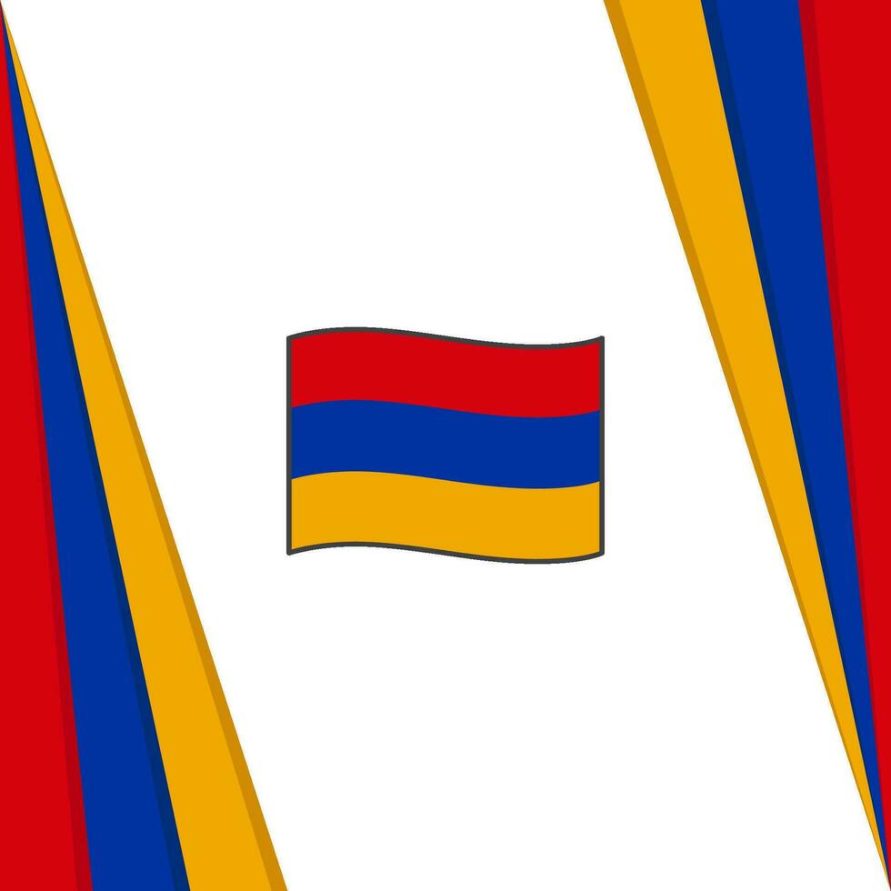 Armenië vlag abstract achtergrond ontwerp sjabloon. Armenië onafhankelijkheid dag banier sociaal media na. Armenië vlag vector