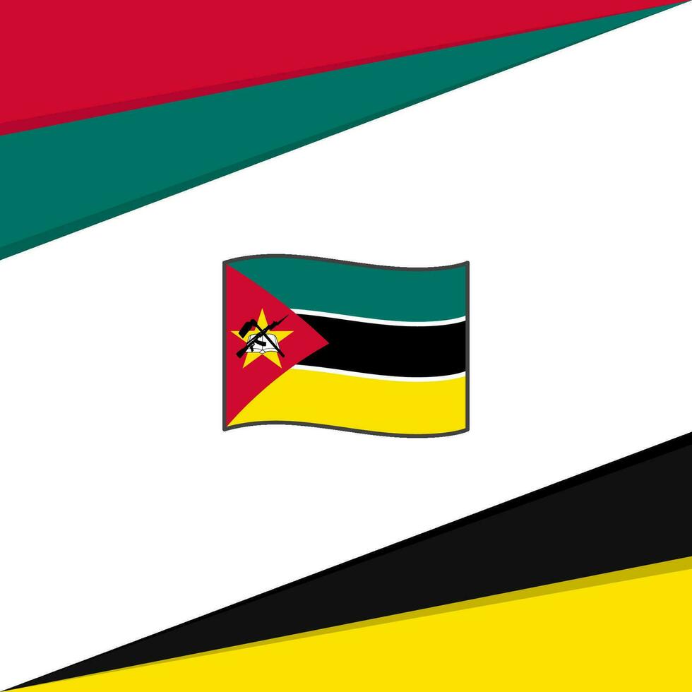Mozambique vlag abstract achtergrond ontwerp sjabloon. Mozambique onafhankelijkheid dag banier sociaal media na. Mozambique ontwerp vector