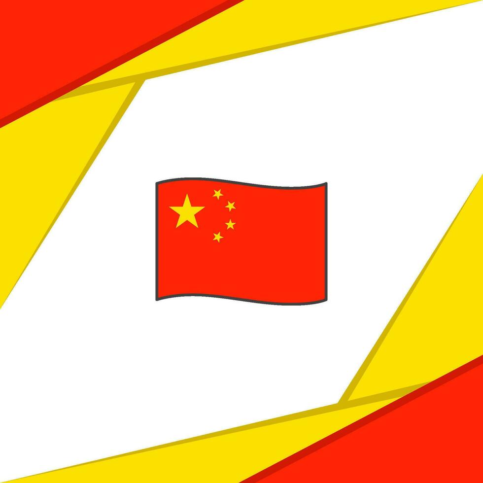China vlag abstract achtergrond ontwerp sjabloon. China onafhankelijkheid dag banier sociaal media na. China vector
