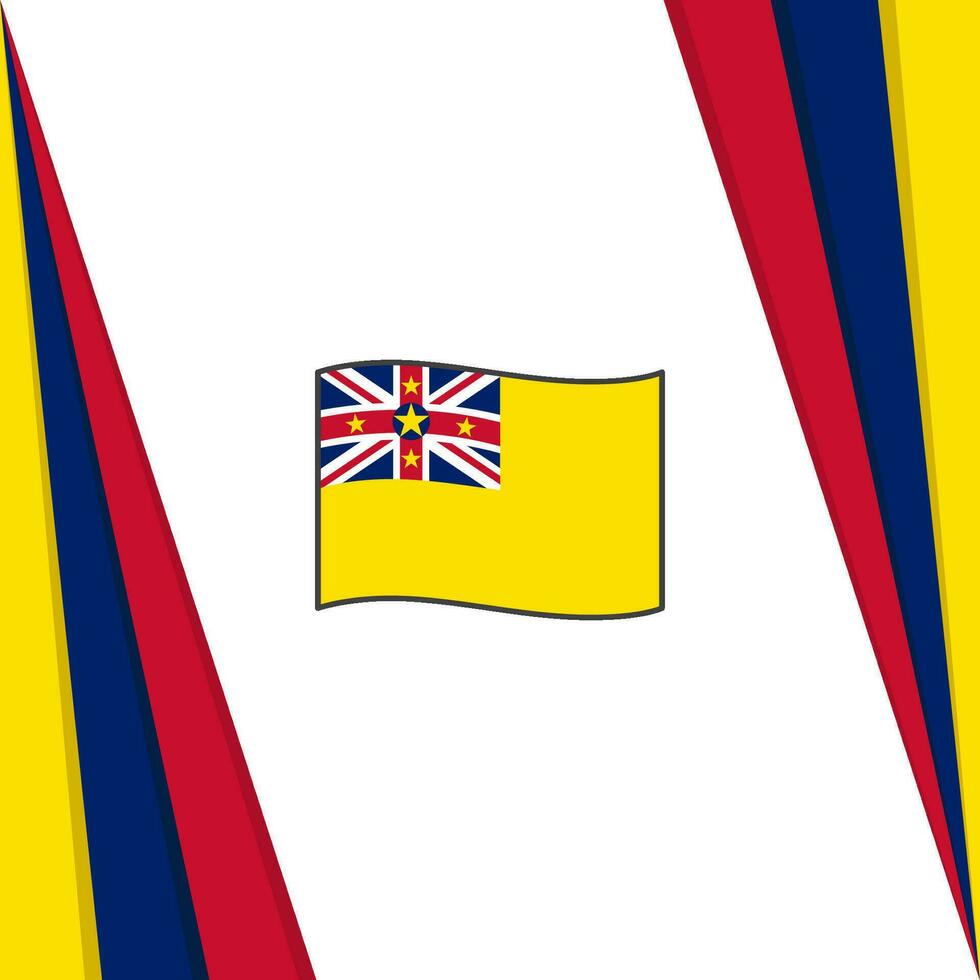 niue vlag abstract achtergrond ontwerp sjabloon. niue onafhankelijkheid dag banier sociaal media na. niue vlag vector