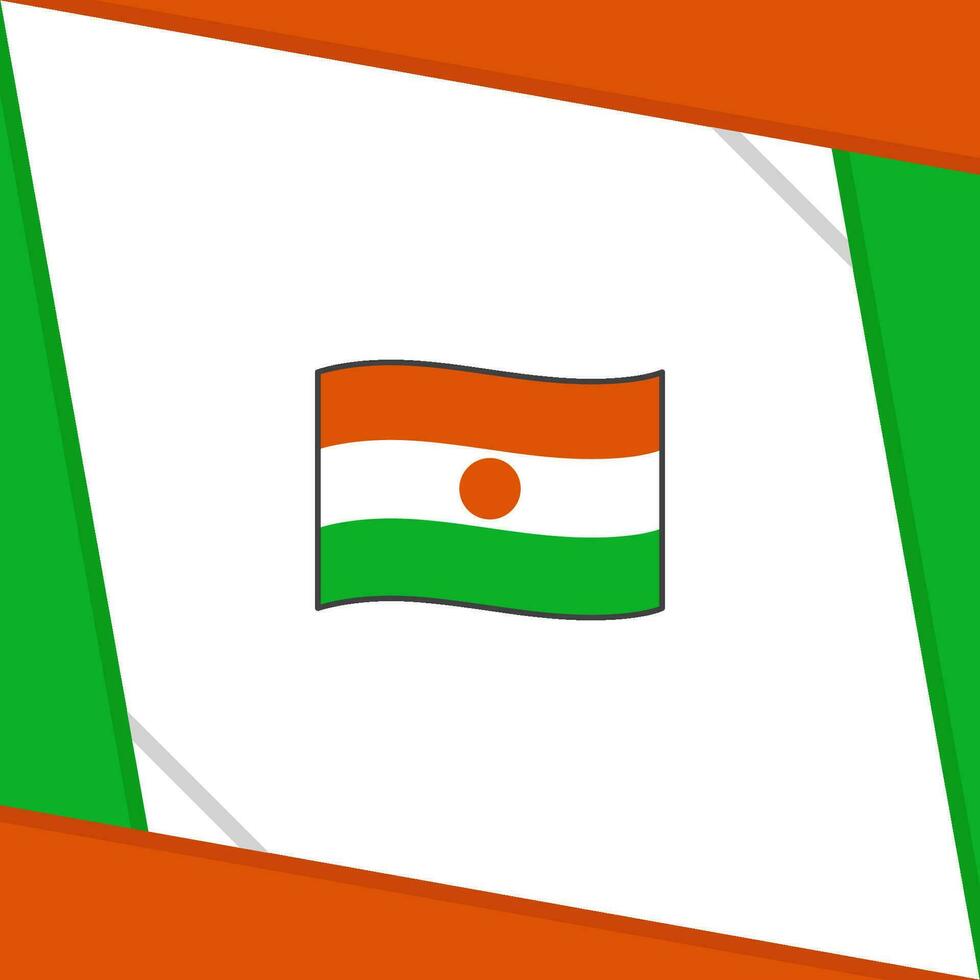 Niger vlag abstract achtergrond ontwerp sjabloon. Niger onafhankelijkheid dag banier sociaal media na. Niger onafhankelijkheid dag vector