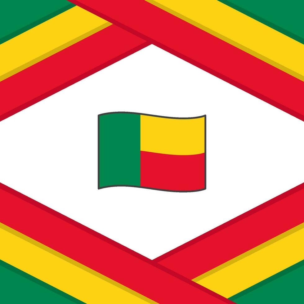 Benin vlag abstract achtergrond ontwerp sjabloon. Benin onafhankelijkheid dag banier sociaal media na. Benin sjabloon vector