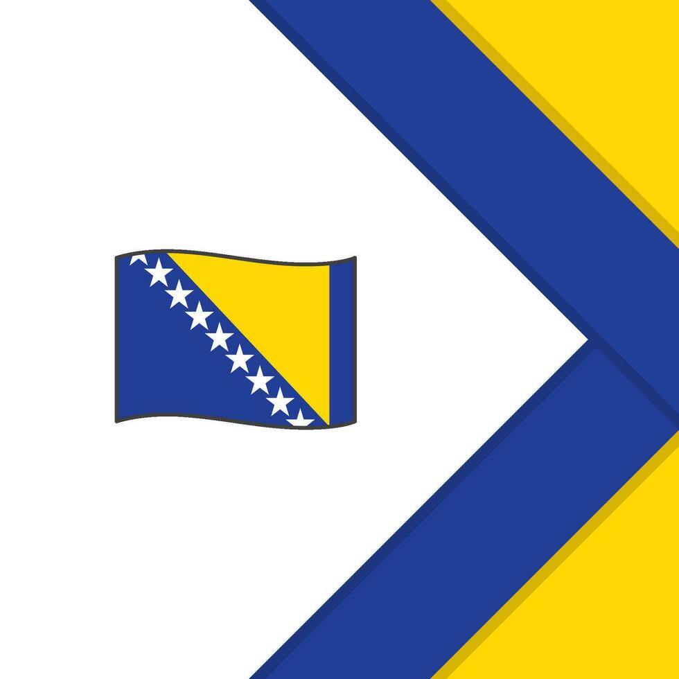 Bosnië en herzegovina vlag abstract achtergrond ontwerp sjabloon. Bosnië en herzegovina onafhankelijkheid dag banier sociaal media na. Bosnië en herzegovina tekenfilm vector