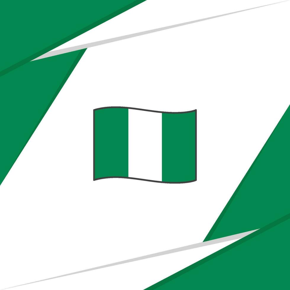 Nigeria vlag abstract achtergrond ontwerp sjabloon. Nigeria onafhankelijkheid dag banier sociaal media na. Nigeria vector