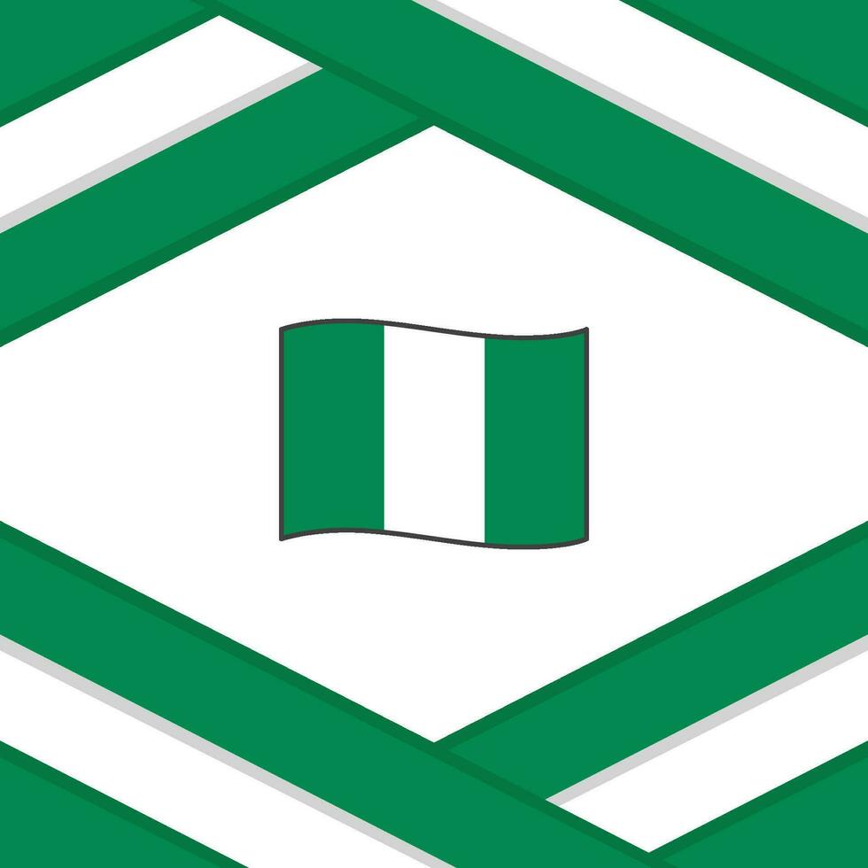 Nigeria vlag abstract achtergrond ontwerp sjabloon. Nigeria onafhankelijkheid dag banier sociaal media na. Nigeria sjabloon vector