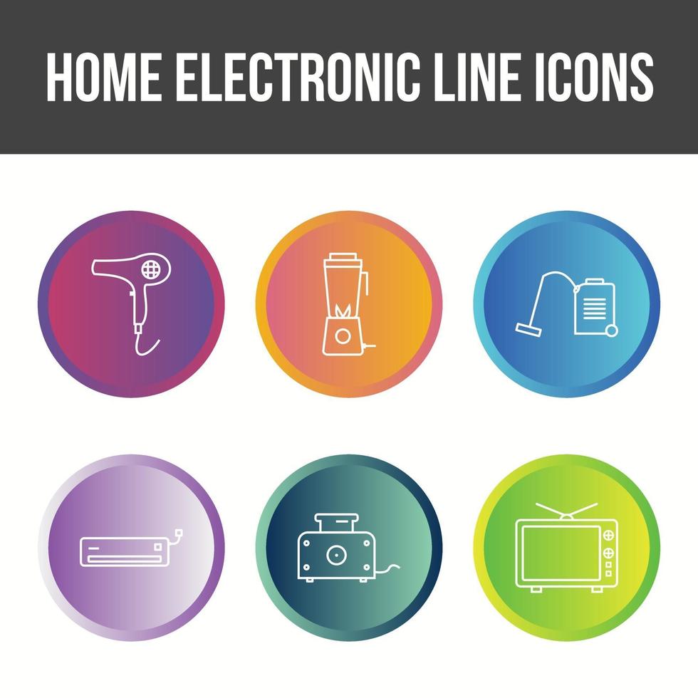 unieke huiselektronica vector icon set