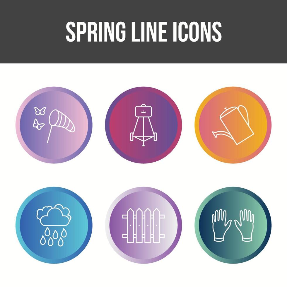 unieke lente vector icon set