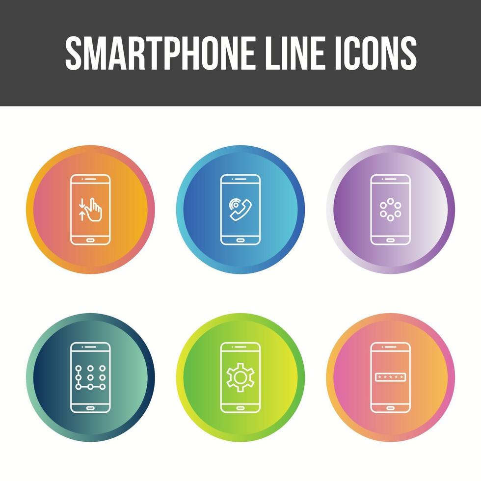 smartphone en mobiele apps vector icon set