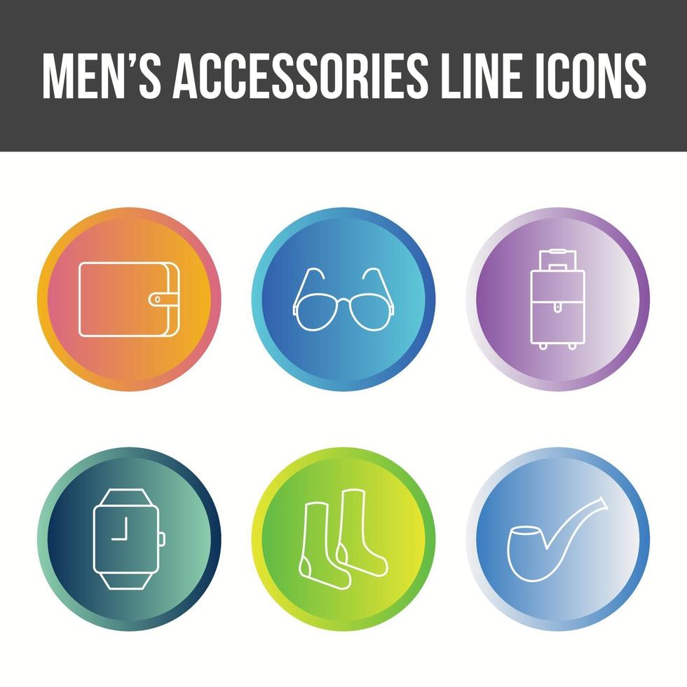 herenaccessoires vector icon set