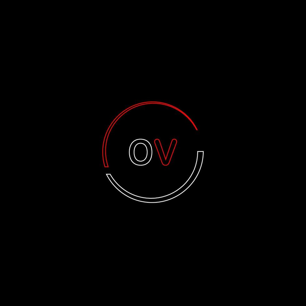 ov creatief modern brieven logo ontwerp sjabloon vector