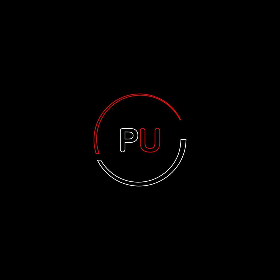 pu creatief modern brieven logo ontwerp sjabloon vector