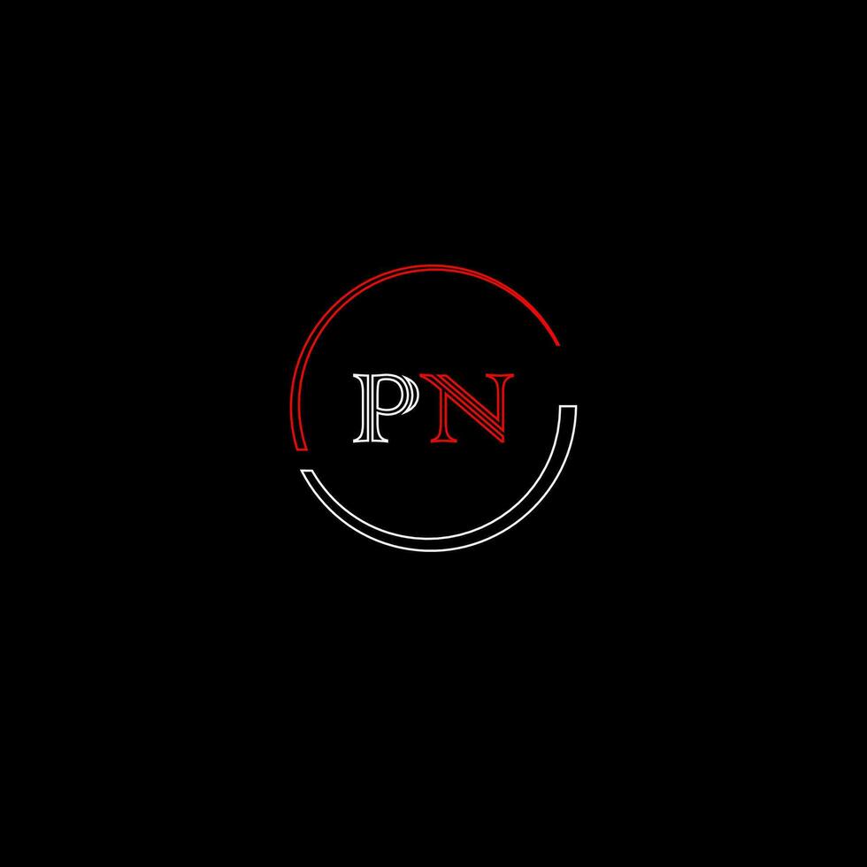 pn creatief modern brieven logo ontwerp sjabloon vector