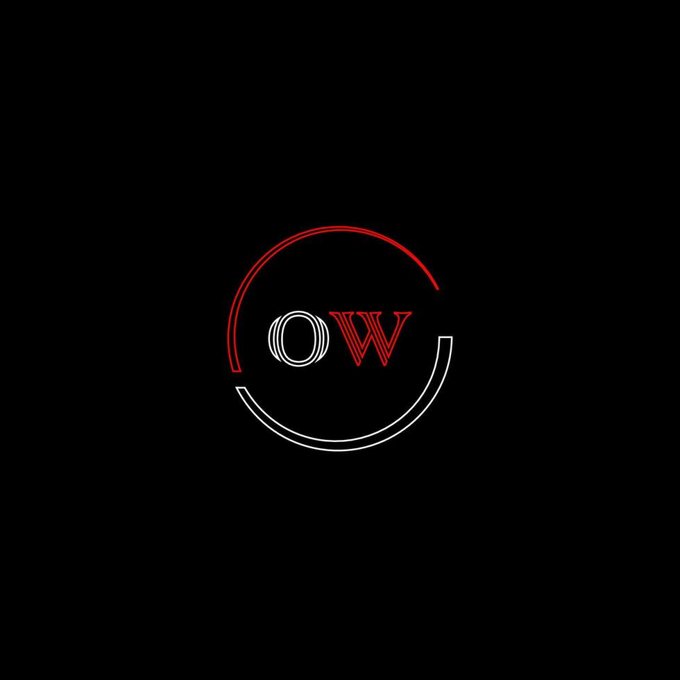 ow creatief modern brieven logo ontwerp sjabloon vector