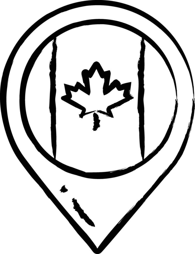 Canada plaats hand- getrokken vector illustratie