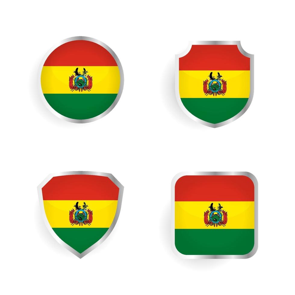 Bolivia land badge en label collectie vector