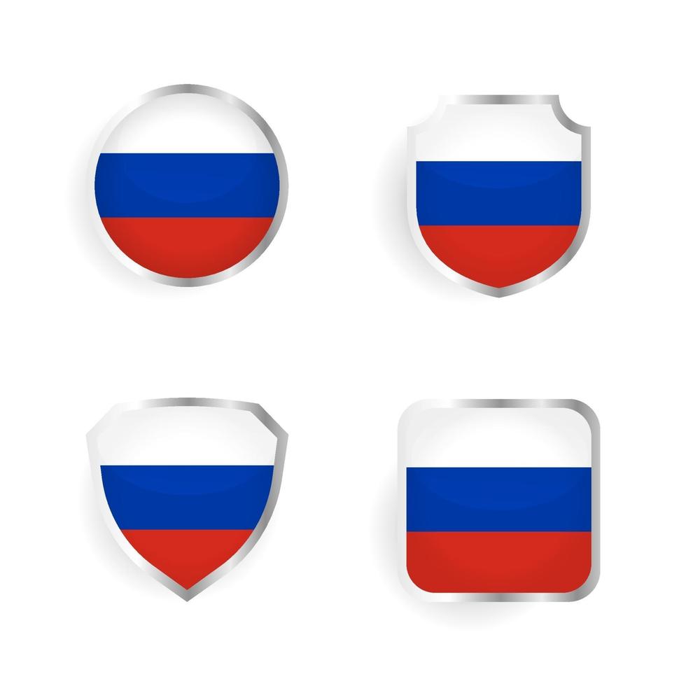 Rusland land badge en label collectie vector