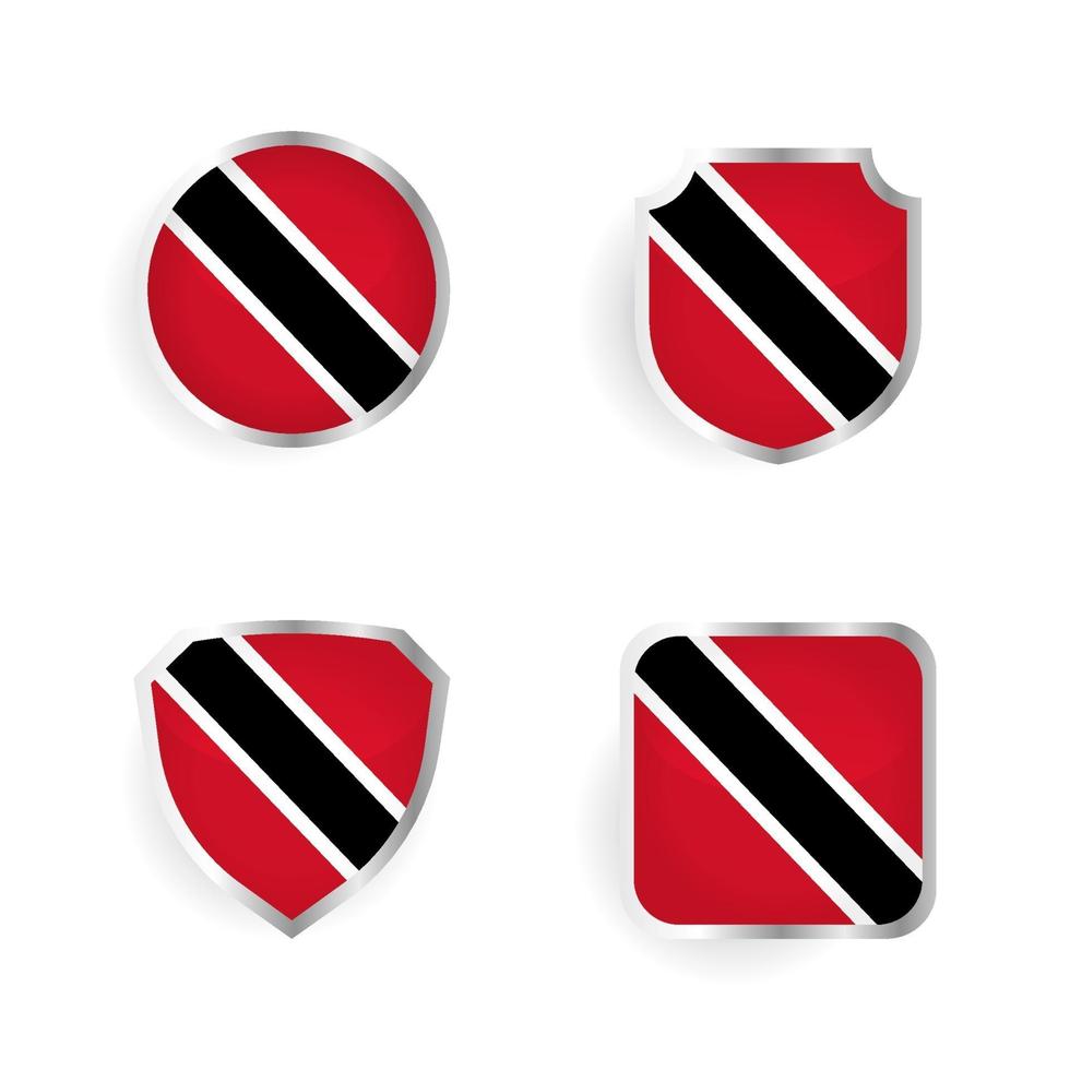 trinidad en tobago land badge en label collectie vector