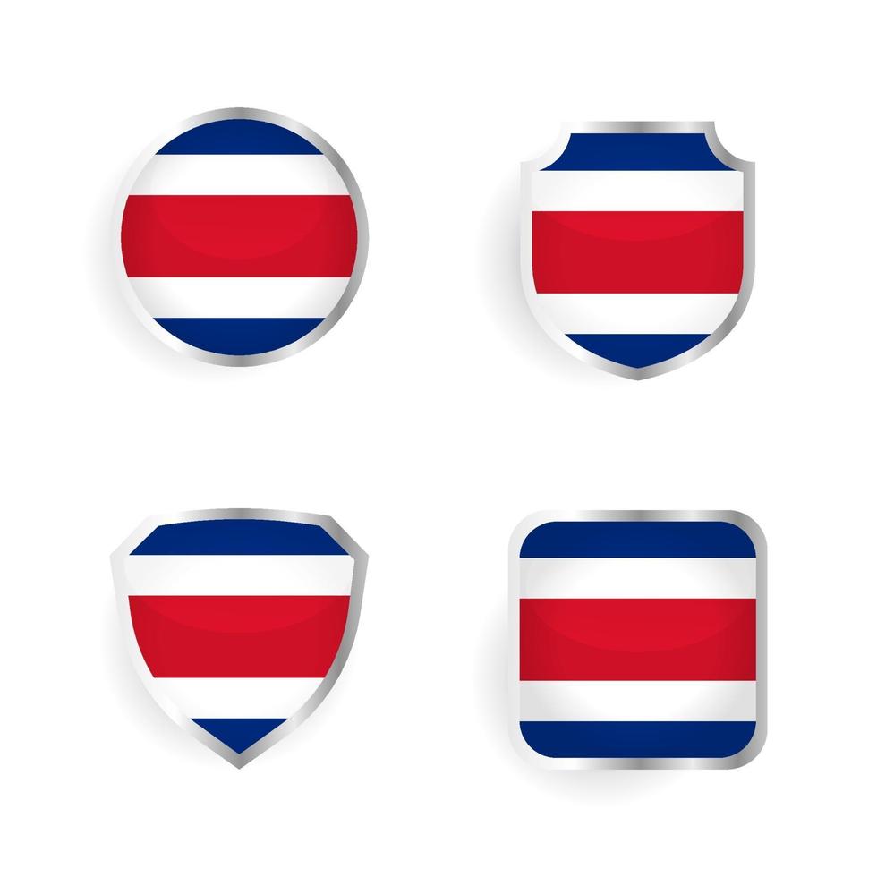 Costa Rica-badge en labelverzameling vector