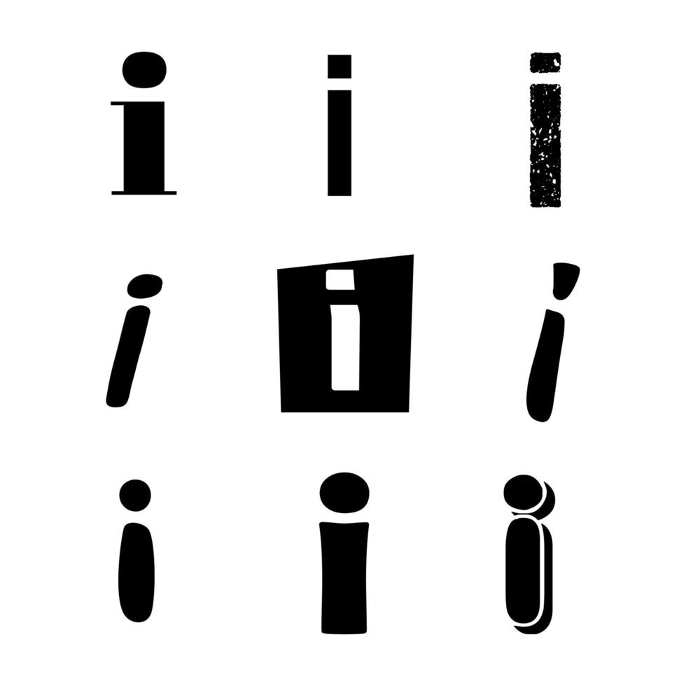 kleine letter i alfabet ontwerp vector