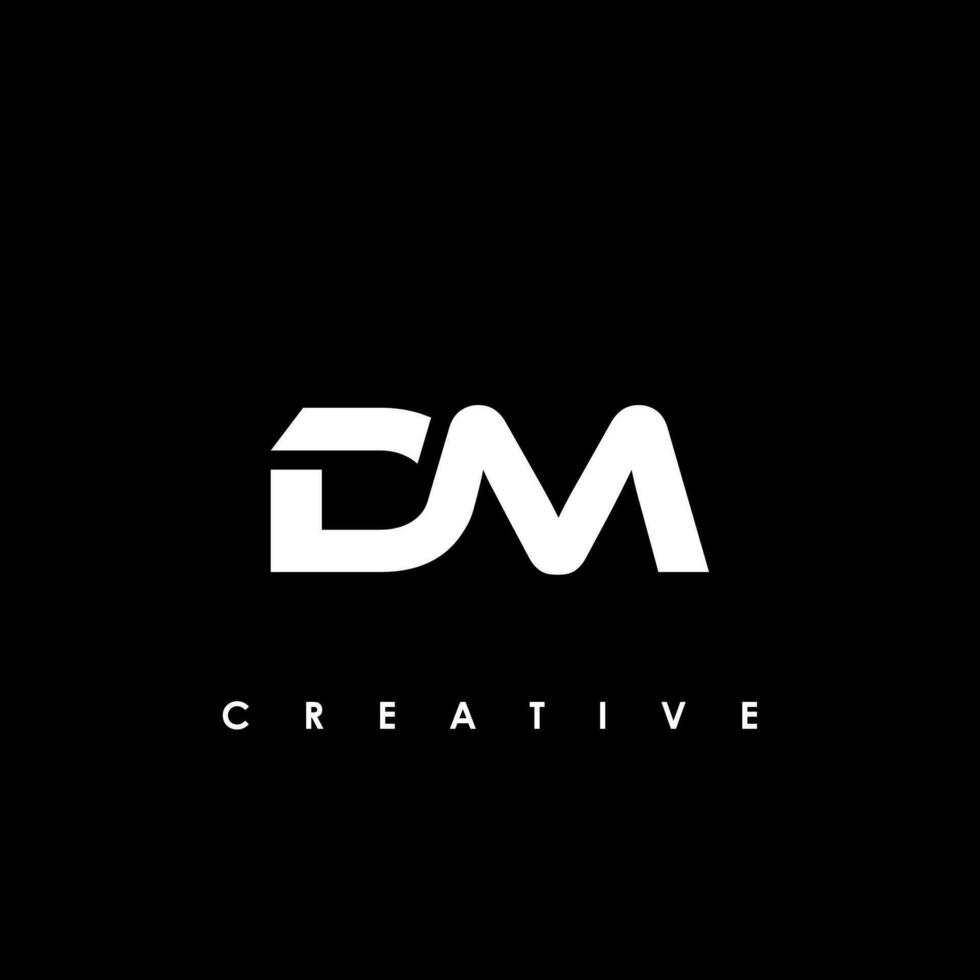 dm brief eerste logo ontwerp sjabloon vector illustratie