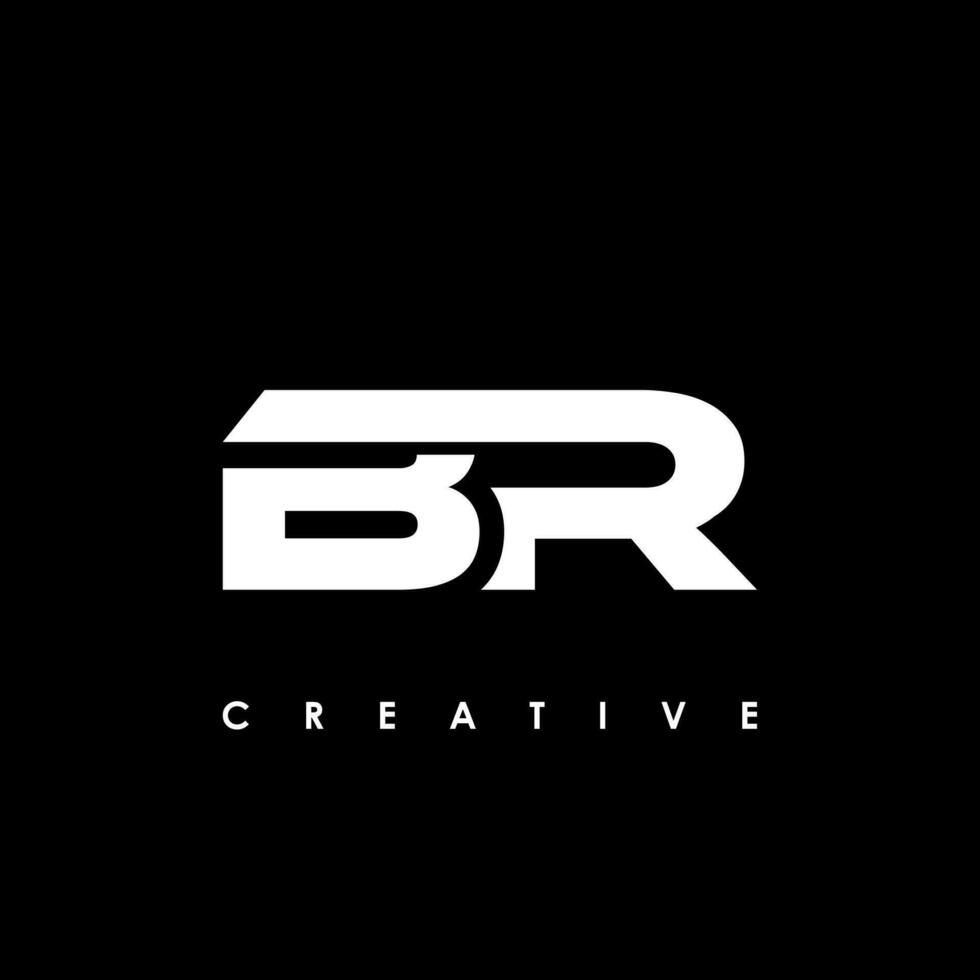 br brief eerste logo ontwerp sjabloon vector illustratie