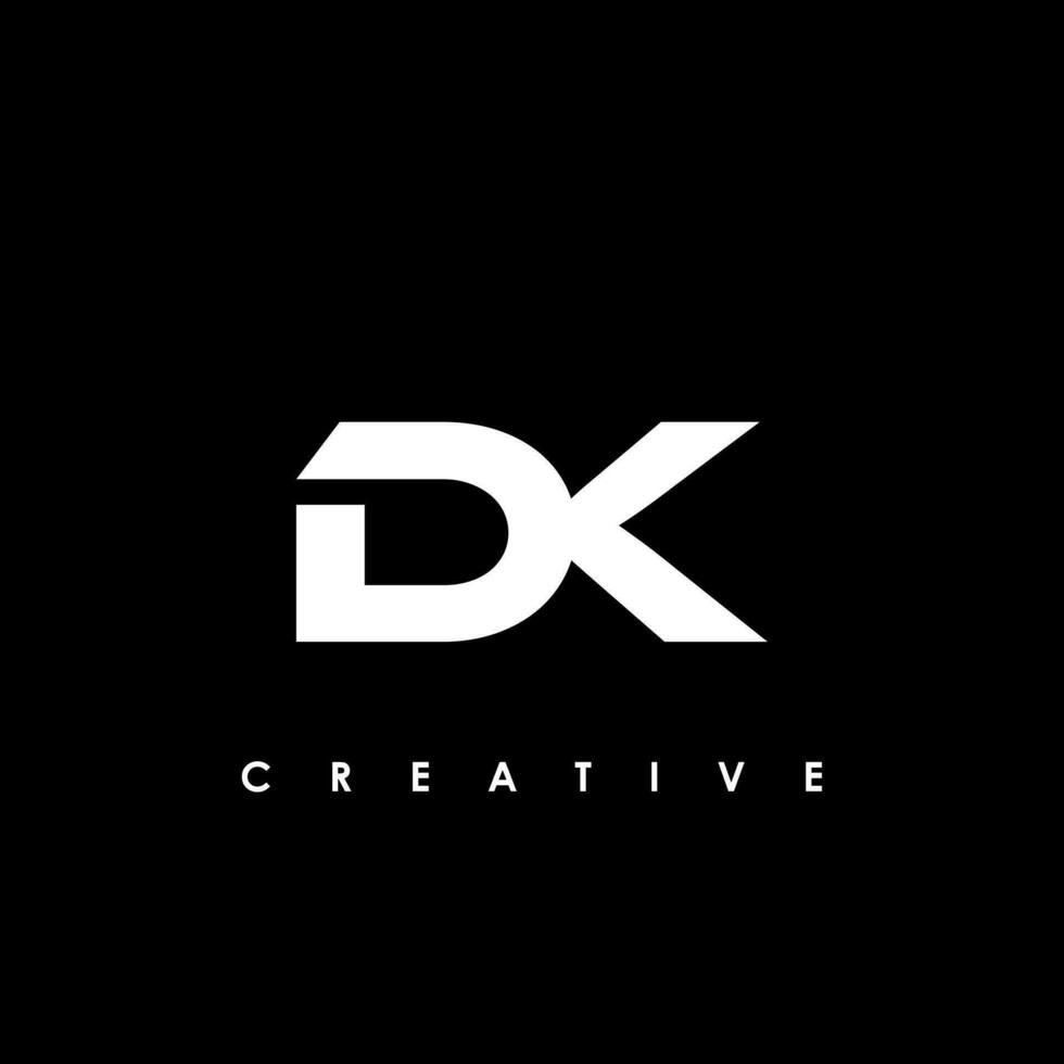 dk brief eerste logo ontwerp sjabloon vector illustratie