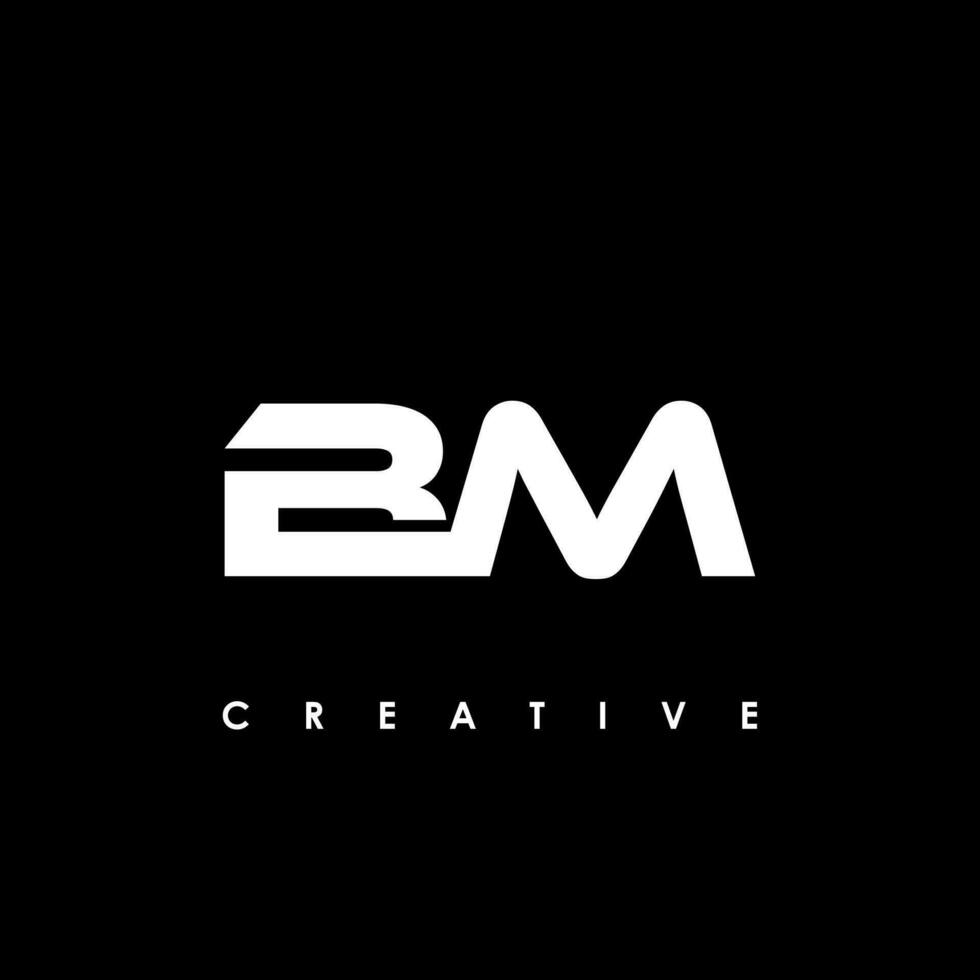 bm brief eerste logo ontwerp sjabloon vector illustratie