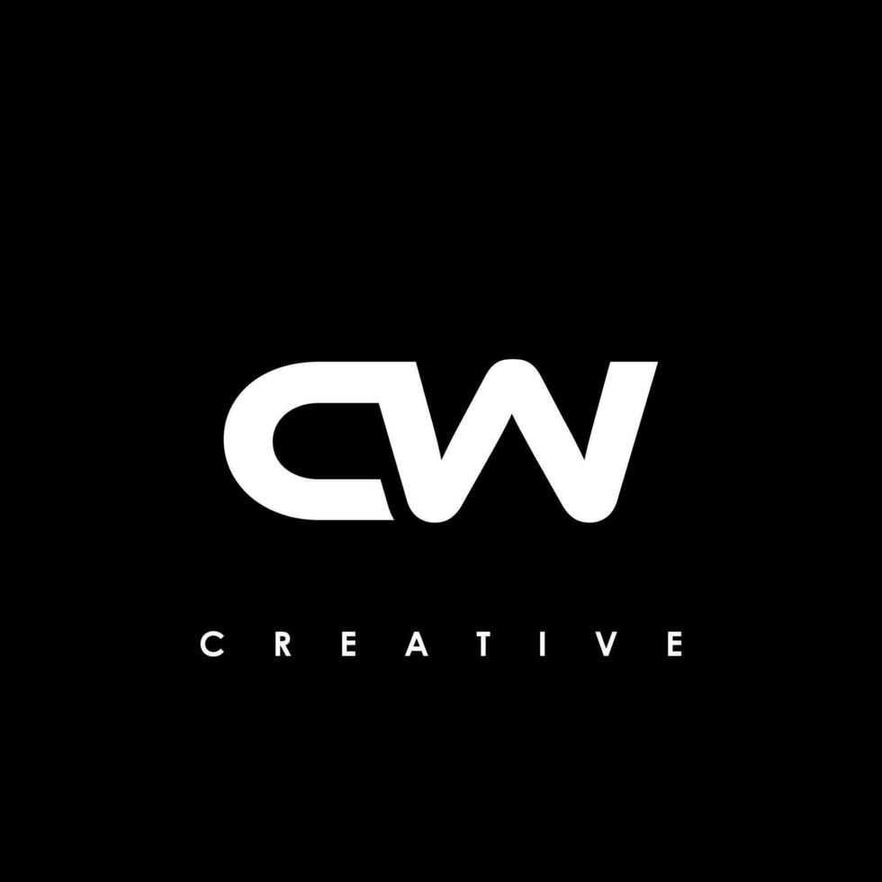 cw brief eerste logo ontwerp sjabloon vector illustratie