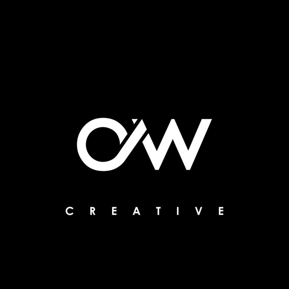 ow brief eerste logo ontwerp sjabloon vector illustratie