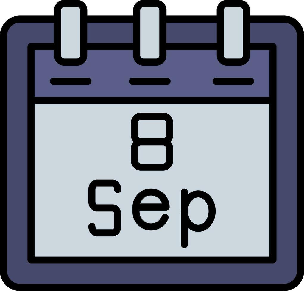 september 8 vector icoon