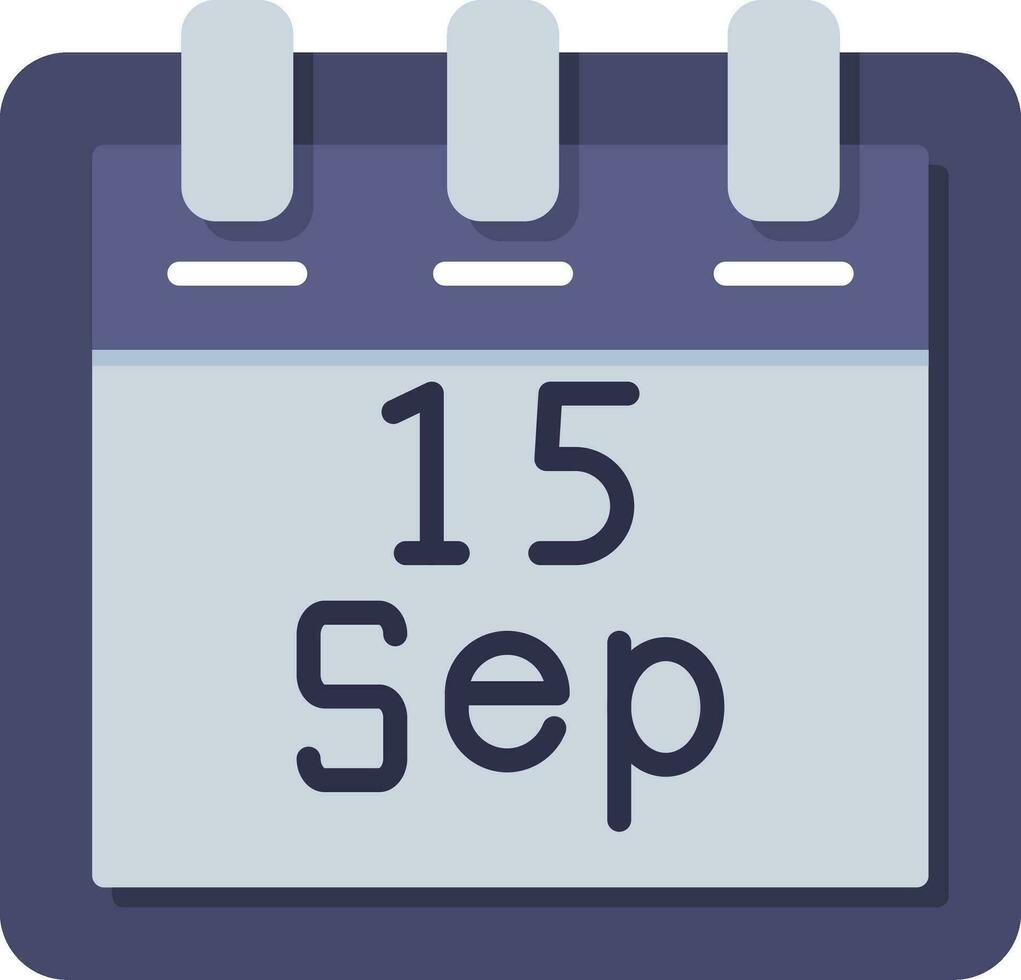 september 15 vector icoon