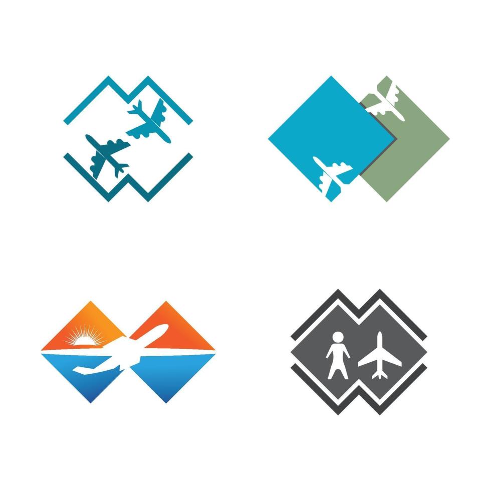 vliegtuig pictogram vector illustratie ontwerp logo sjabloon