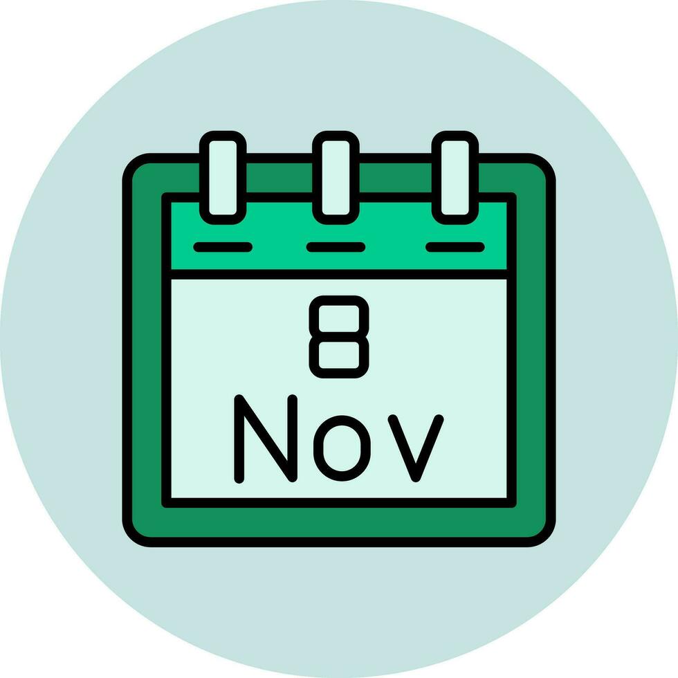 november 8 vector icoon