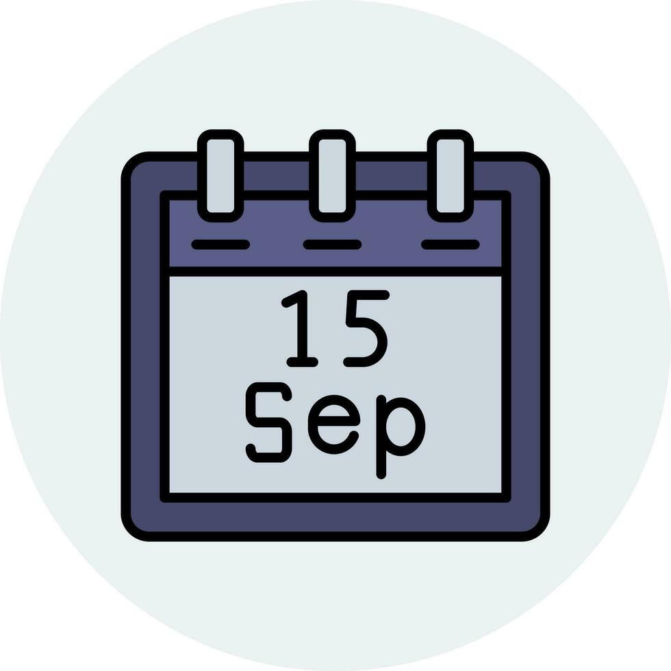 september 15 vector icoon