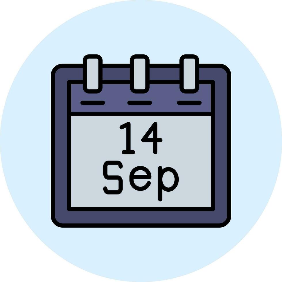 september 14 vector icoon