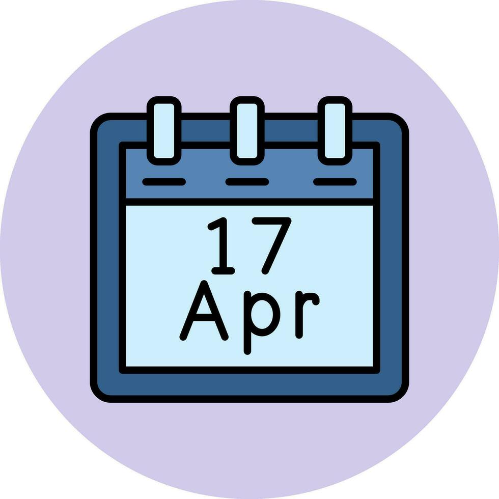 april 17 vector icoon