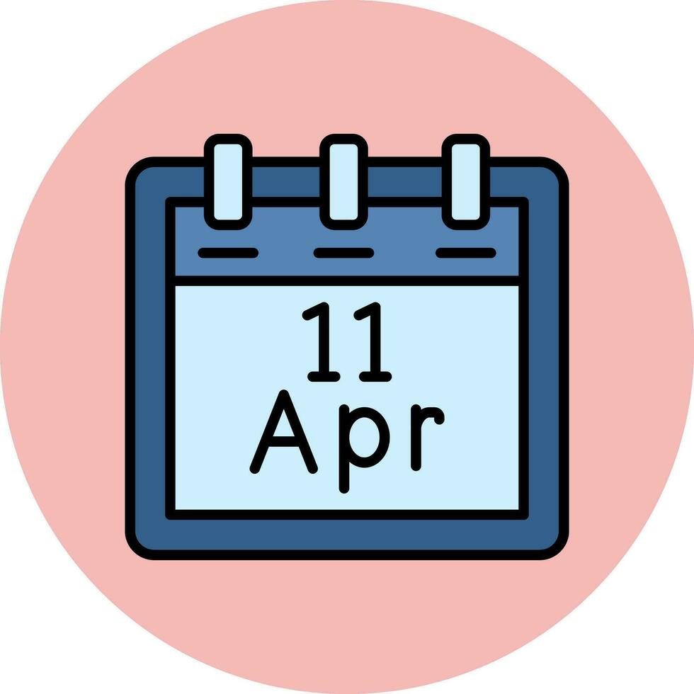 april 11 vector icoon