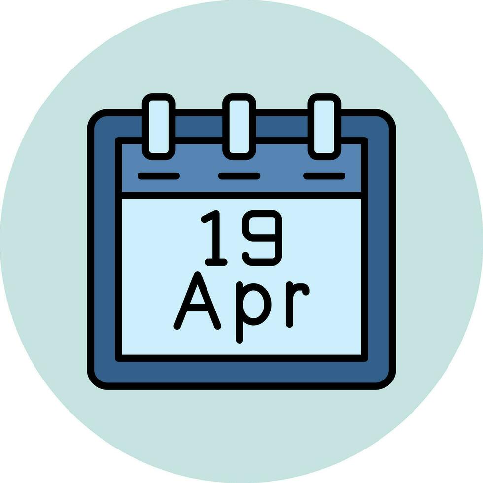 april 19 vector icoon