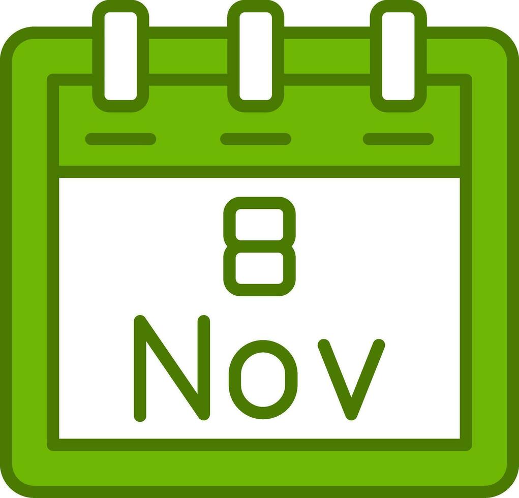 november 8 vector icoon