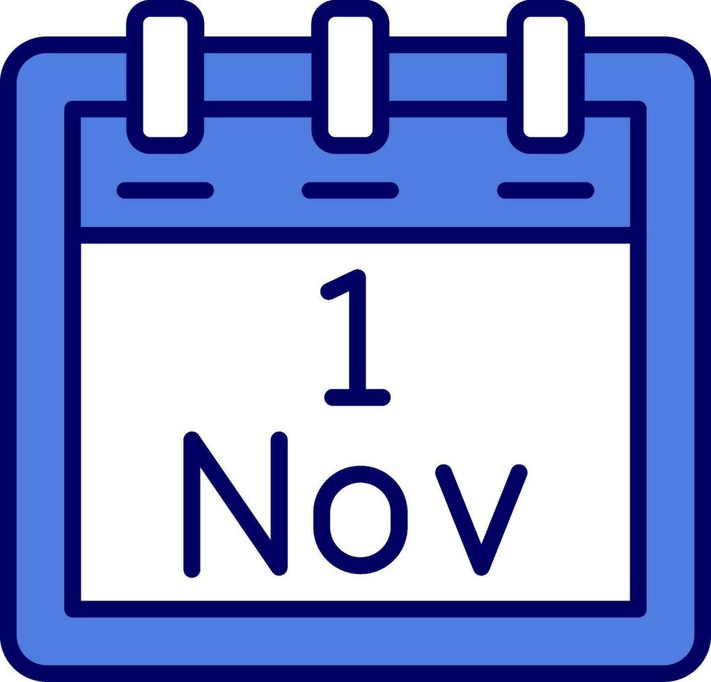 november 1 vector icoon