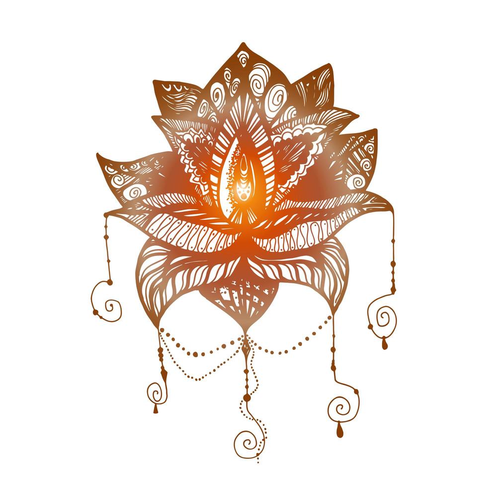 bloem lotus tattoo vector