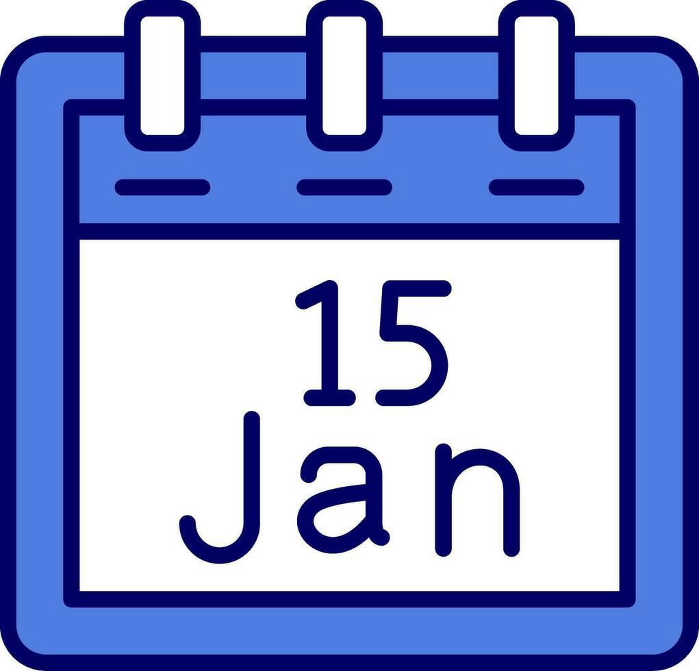 januari 15 vector icoon