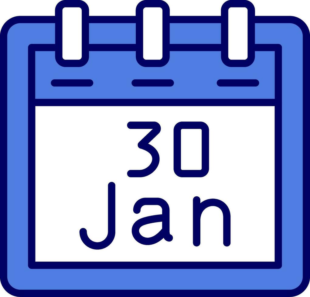 januari 30 vector icoon