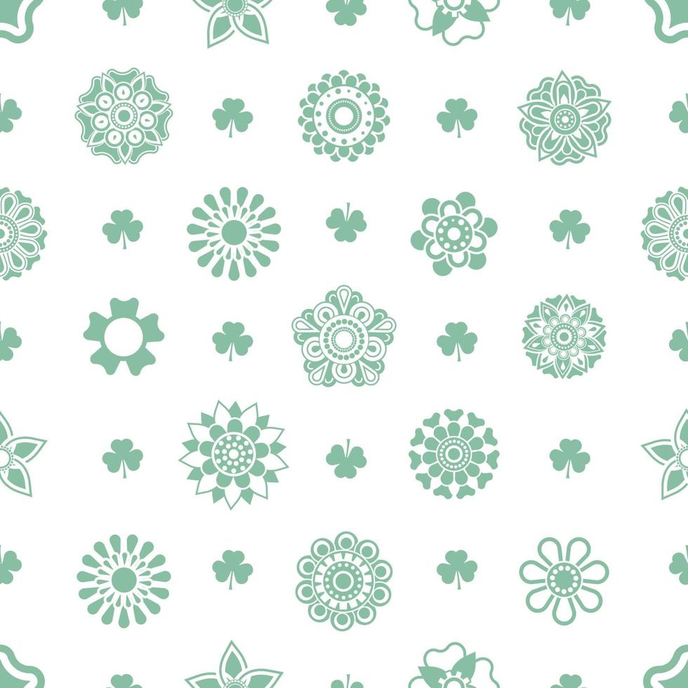 groen munt abstract bloemen mandala bloempatroon ontwerp vector