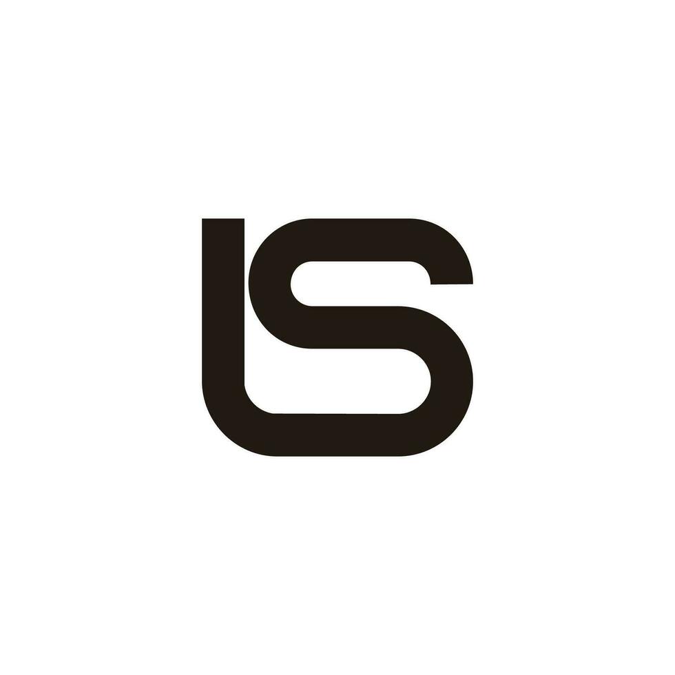 brief ls gemakkelijk meetkundig pond logo vector