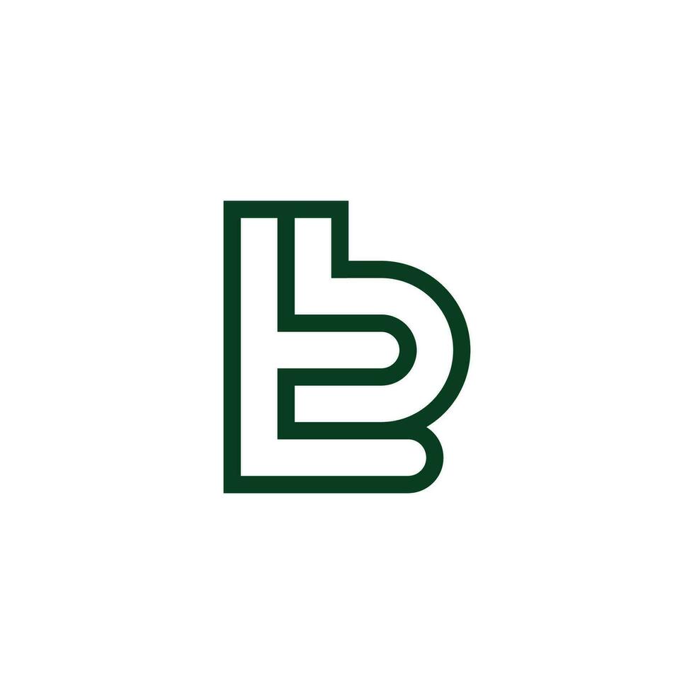 brief tb schets meetkundig logo vector